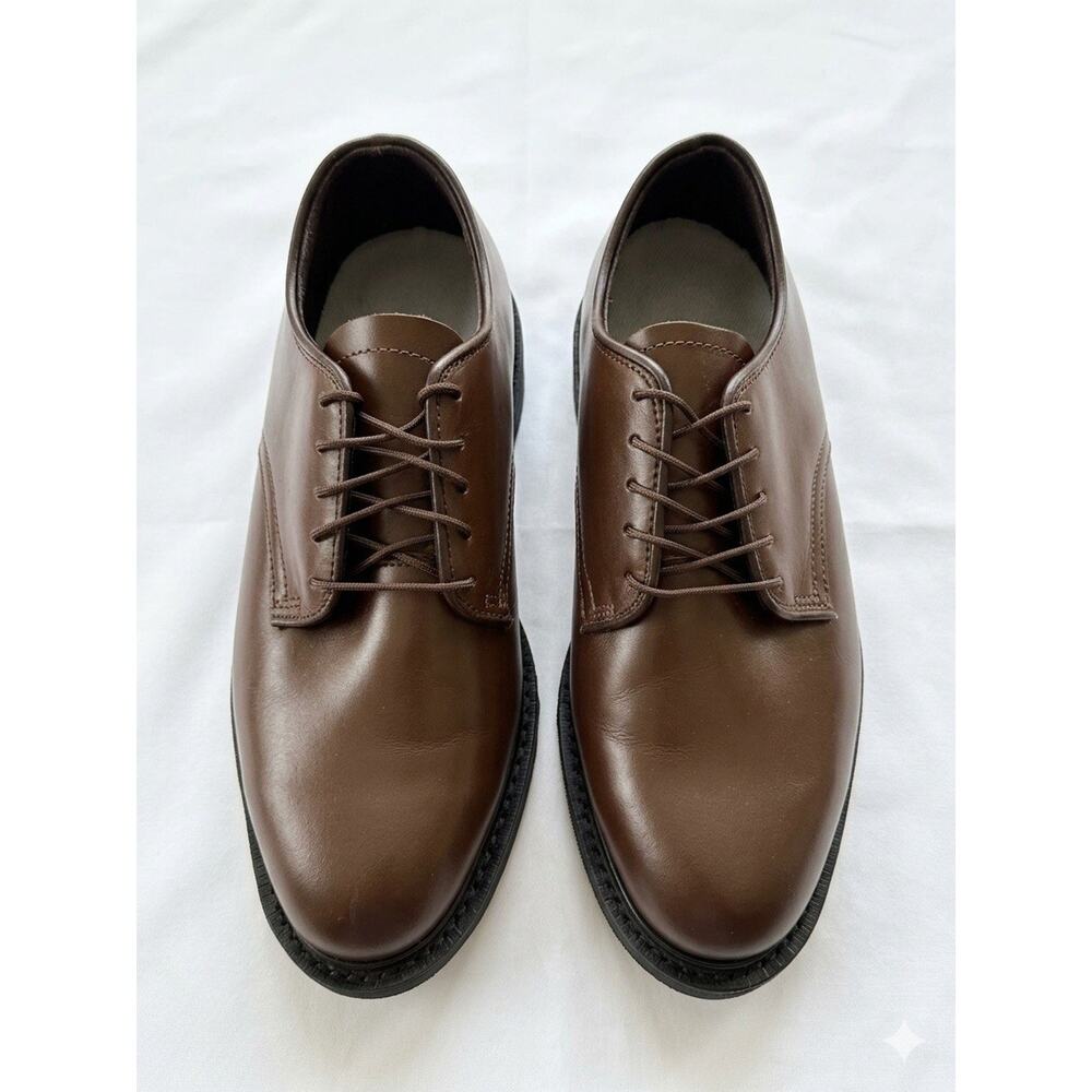 Capps AGSU Brown Leather Oxfords Military Dress Shoes 8 3E USA Made #90259A Rare